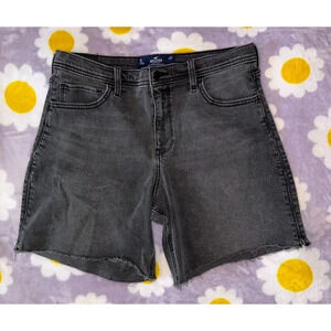 Hollister High-Rise Relaxed Short 7" Jean Short Denim Cut-Off Sz 13